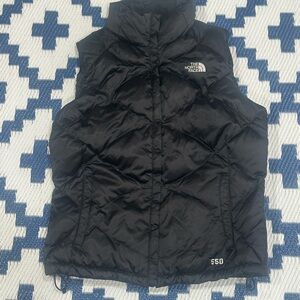 The North Face 550 Down Puffer Vest Jacket Black Womens Size M